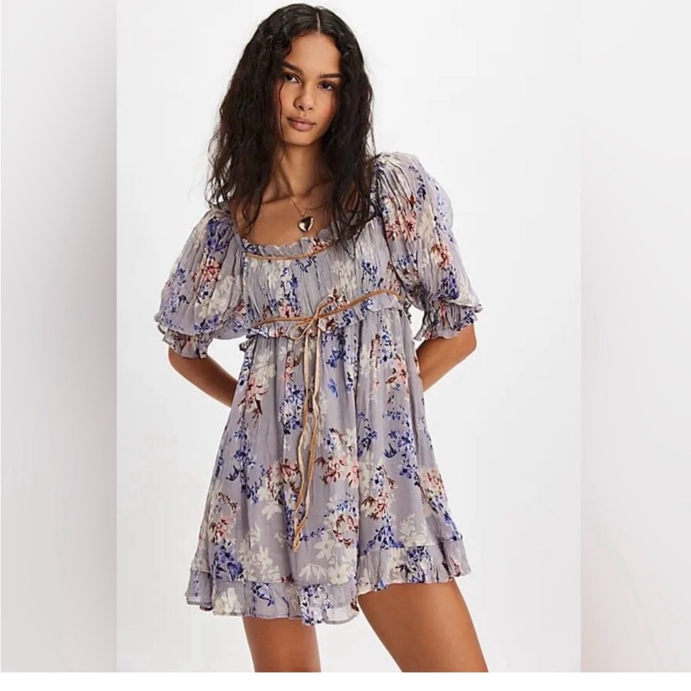 NWT Free People Marney Floral Mini Dress Medium